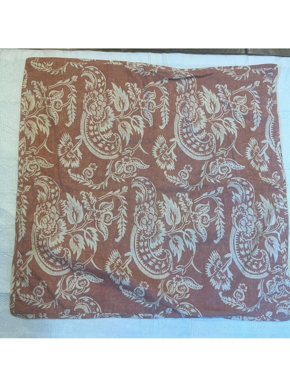 Pottery Barn Floral Paisley Linen Cotton Pillow Shams Set of 2 Cottage Core